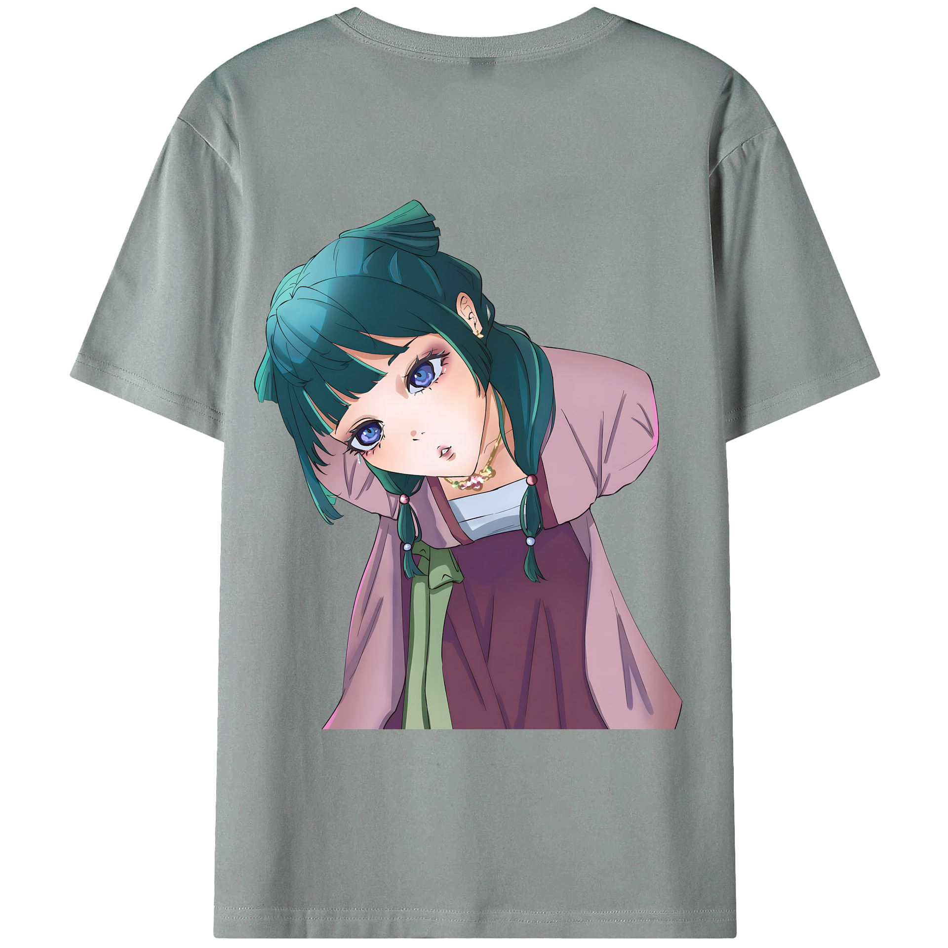 （画像用） 薬屋のひとりごと The Apothecary Diaries 綿100％ メンズ半袖Tシャツ（バックプリント） 通気性